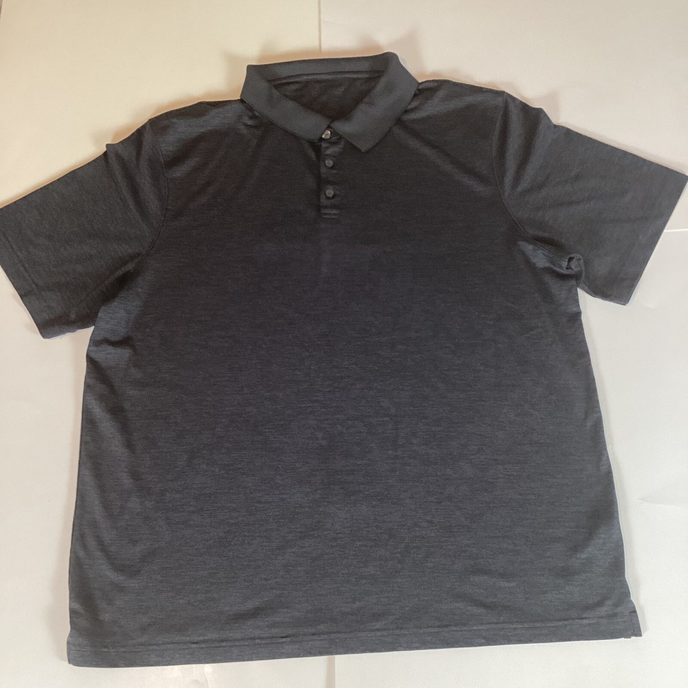 Haggar Mens Polo Golf shirt Check Measurements For Size Comfort Stretch Soft